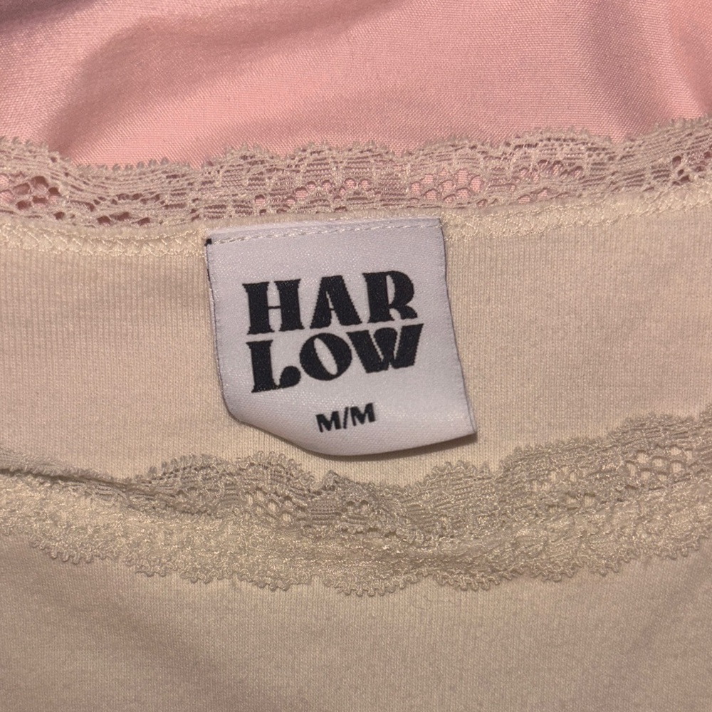 Harlow White Lace Trim Short Sleeve Top - Picture 2 of 3